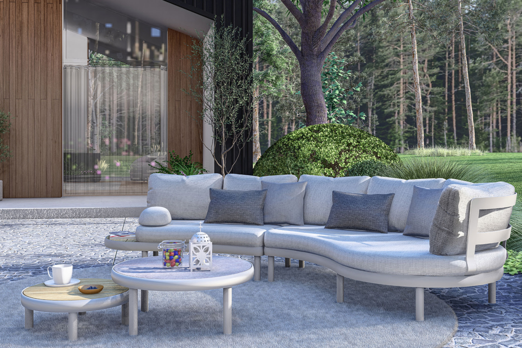 Mit der Gartensaison 2025 ziehen helle natürliche Farbtöne auf unseren Terrassen und Balkonen ein – wie beispielsweise bei unserer WAVE Lounge