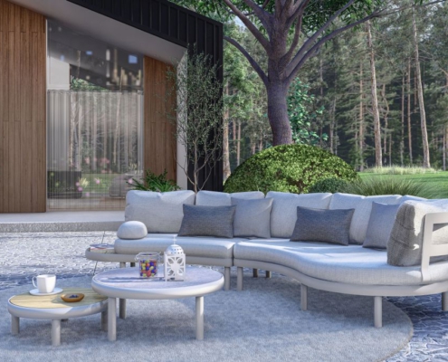 Die modulare Wave-Lounge fügt sich überall harmonisch ein.
